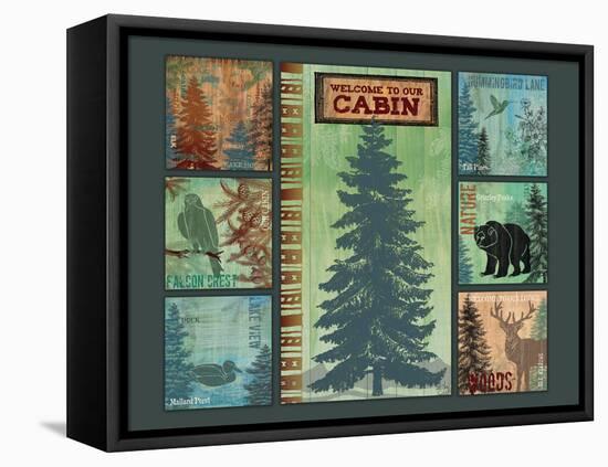 Welcome to Our Cabin 2-Bee Sturgis-Framed Stretched Canvas