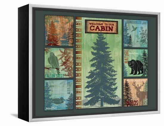 Welcome to Our Cabin 2-Bee Sturgis-Framed Stretched Canvas