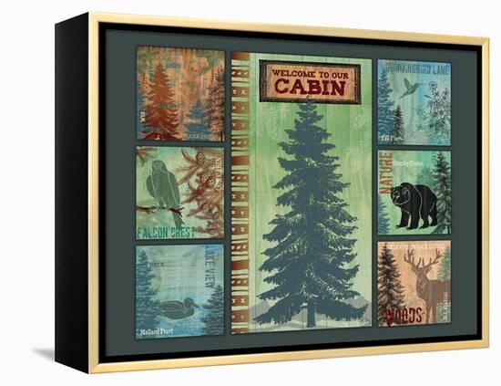 Welcome to Our Cabin 2-Bee Sturgis-Framed Stretched Canvas