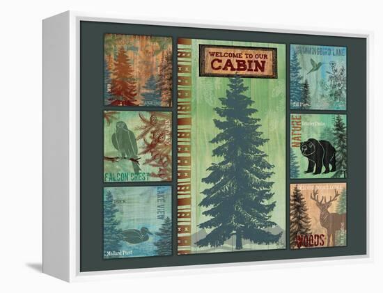 Welcome to Our Cabin 2-Bee Sturgis-Framed Stretched Canvas
