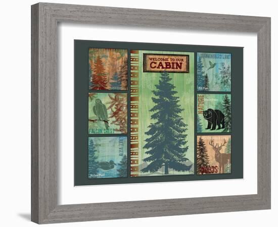 Welcome to Our Cabin 2-Bee Sturgis-Framed Art Print