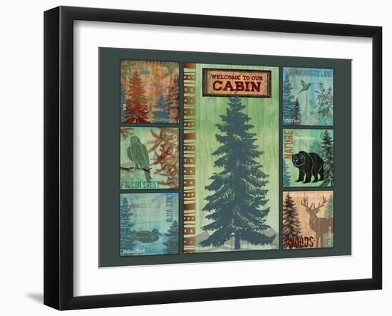 Welcome to Our Cabin 2-Bee Sturgis-Framed Art Print