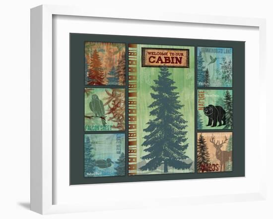 Welcome to Our Cabin 2-Bee Sturgis-Framed Art Print