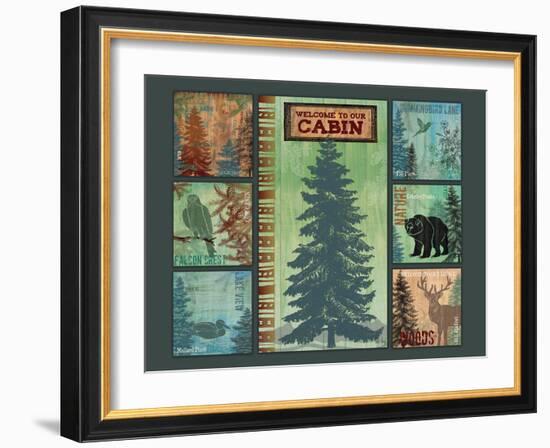 Welcome to Our Cabin 2-Bee Sturgis-Framed Art Print