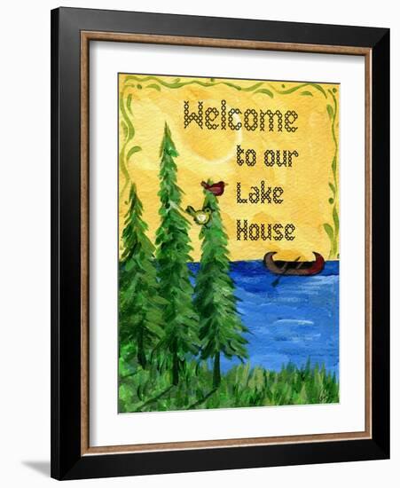 Welcome to our Lake House-sylvia pimental-Framed Art Print