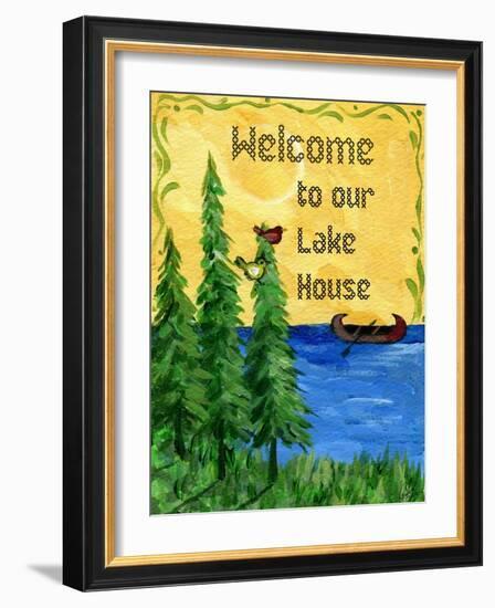 Welcome to our Lake House-sylvia pimental-Framed Art Print