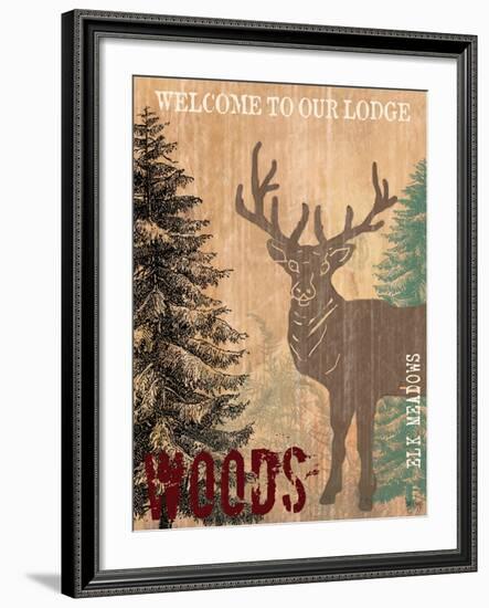 Welcome to Our Lodge-Bee Sturgis-Framed Art Print