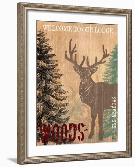 Welcome to Our Lodge-Bee Sturgis-Framed Art Print