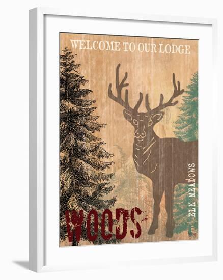 Welcome to Our Lodge-Bee Sturgis-Framed Art Print