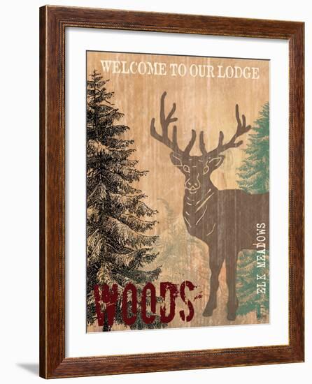 Welcome to Our Lodge-Bee Sturgis-Framed Art Print