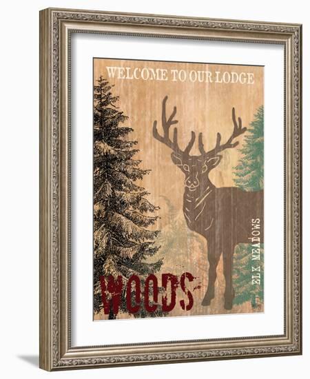 Welcome to Our Lodge-Bee Sturgis-Framed Premium Giclee Print