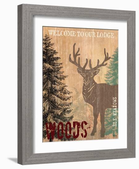 Welcome to Our Lodge-Bee Sturgis-Framed Art Print