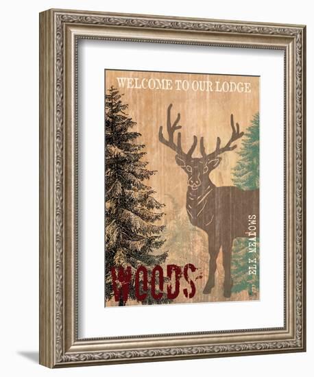 Welcome to Our Lodge-Bee Sturgis-Framed Art Print