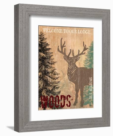 Welcome to Our Lodge-Bee Sturgis-Framed Art Print