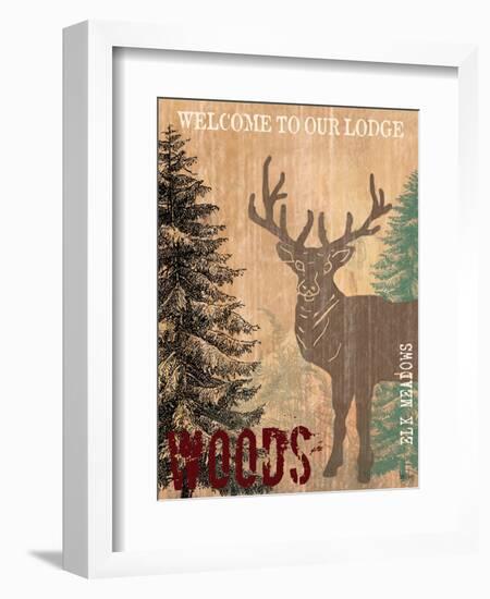 Welcome to Our Lodge-Bee Sturgis-Framed Art Print