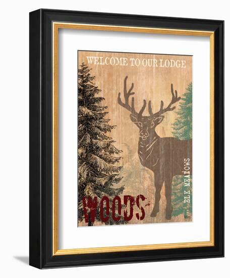 Welcome to Our Lodge-Bee Sturgis-Framed Art Print