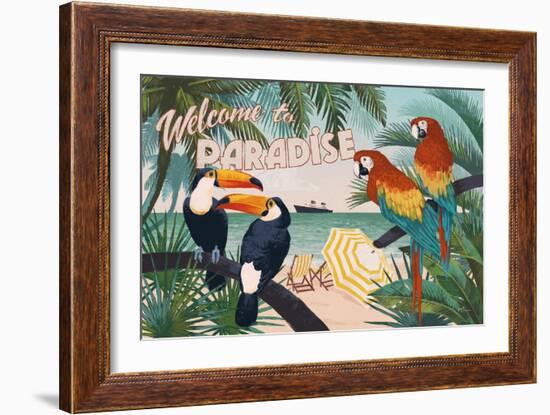 Welcome to Paradise I-Janelle Penner-Framed Art Print