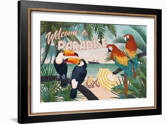 Welcome to Paradise I-Janelle Penner-Framed Art Print