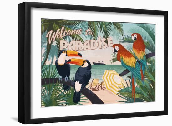 Welcome to Paradise I-Janelle Penner-Framed Art Print