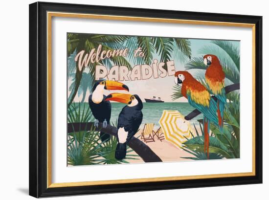 Welcome to Paradise I-Janelle Penner-Framed Art Print