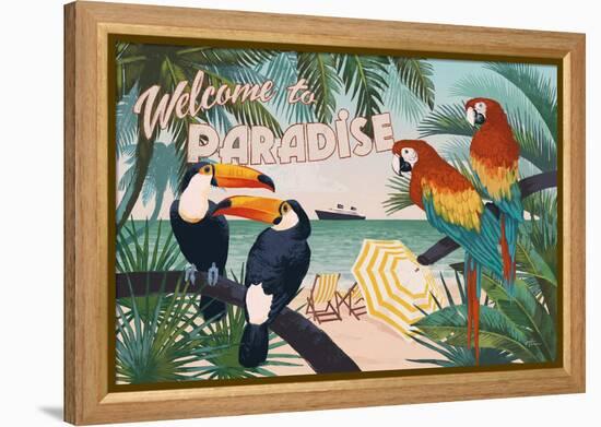 Welcome to Paradise I-Janelle Penner-Framed Stretched Canvas