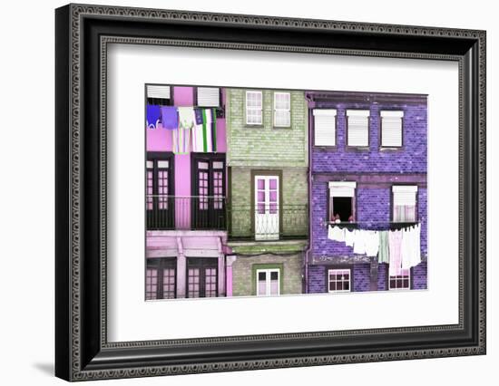 Welcome to Portugal Collection - Beautiful Colorful Traditional Facades IV-Philippe Hugonnard-Framed Photographic Print