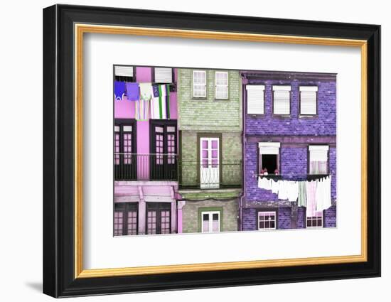 Welcome to Portugal Collection - Beautiful Colorful Traditional Facades IV-Philippe Hugonnard-Framed Photographic Print