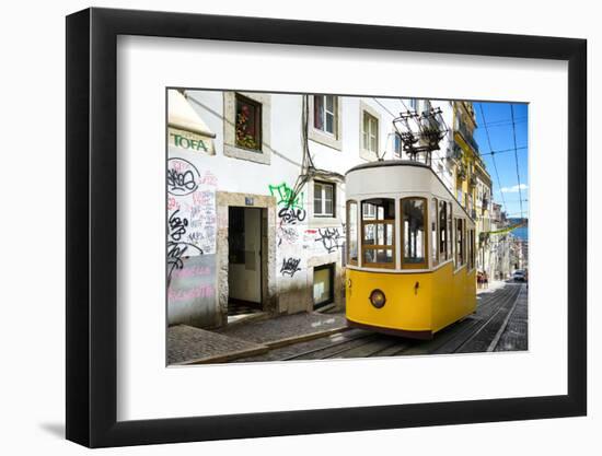 Welcome to Portugal Collection - Bica Elevator Yellow Tram in Lisbon-Philippe Hugonnard-Framed Photographic Print