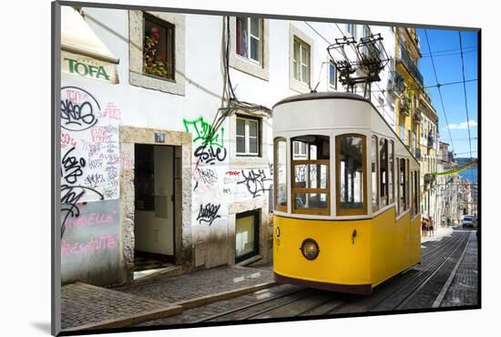 Welcome to Portugal Collection - Bica Elevator Yellow Tram in Lisbon-Philippe Hugonnard-Mounted Photographic Print