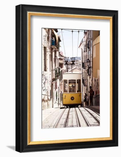 Welcome to Portugal Collection - Bica Yellow Tram II-Philippe Hugonnard-Framed Photographic Print