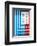 Welcome to Portugal Collection - Colorful Facade with Blue and Red Stripes-Philippe Hugonnard-Framed Photographic Print