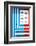 Welcome to Portugal Collection - Colorful Facade with Blue and Red Stripes-Philippe Hugonnard-Framed Photographic Print