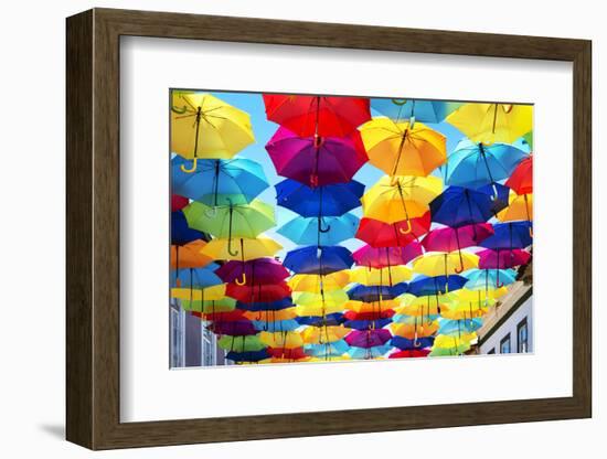 Welcome to Portugal Collection - Colourful Umbrellas III-Philippe Hugonnard-Framed Photographic Print