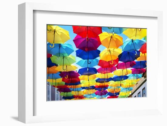 Welcome to Portugal Collection - Colourful Umbrellas III-Philippe Hugonnard-Framed Photographic Print