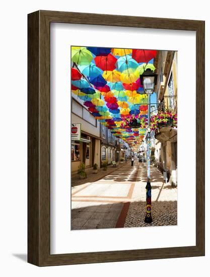 Welcome to Portugal Collection - Colourful Umbrellas IV-Philippe Hugonnard-Framed Photographic Print