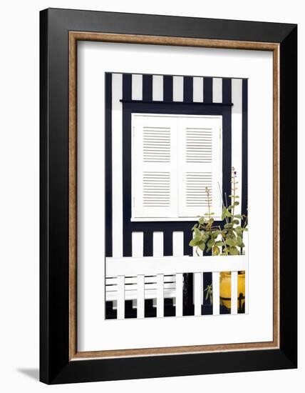 Welcome to Portugal Collection - House Facade with Navy Blue Stripes-Philippe Hugonnard-Framed Photographic Print