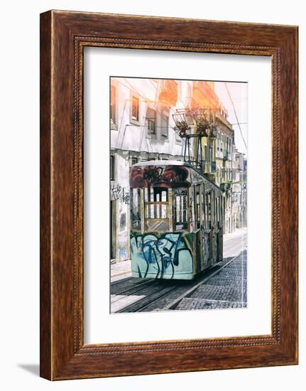 Welcome to Portugal Collection - Lisbon Bica Tram Graffiti II-Philippe Hugonnard-Framed Photographic Print