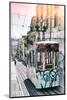 Welcome to Portugal Collection - Lisbon Tram Graffiti II-Philippe Hugonnard-Mounted Photographic Print