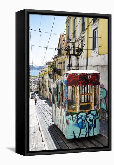 Welcome to Portugal Collection - Lisbon Tram Graffiti-Philippe Hugonnard-Framed Premier Image Canvas