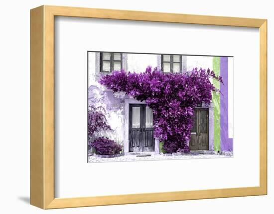 Welcome to Portugal Collection - Old Portuguese House facade with Purple Colors-Philippe Hugonnard-Framed Photographic Print