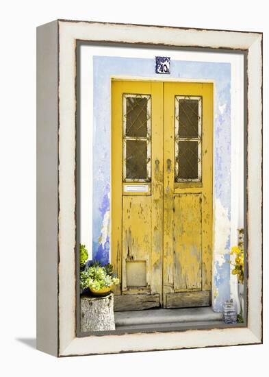 Welcome to Portugal Collection - Old Yellow Door-Philippe Hugonnard-Framed Premier Image Canvas