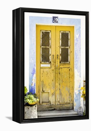 Welcome to Portugal Collection - Old Yellow Door-Philippe Hugonnard-Framed Premier Image Canvas