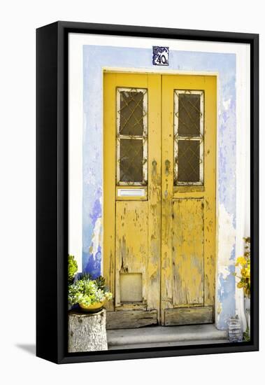 Welcome to Portugal Collection - Old Yellow Door-Philippe Hugonnard-Framed Premier Image Canvas