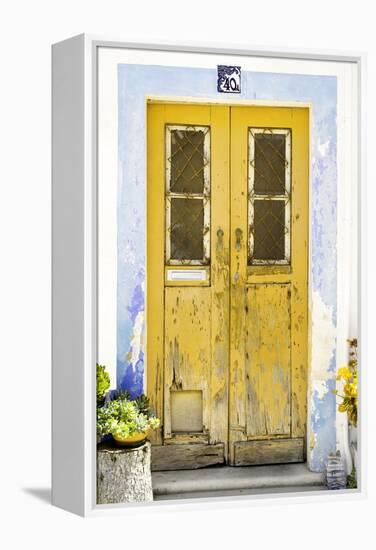 Welcome to Portugal Collection - Old Yellow Door-Philippe Hugonnard-Framed Premier Image Canvas