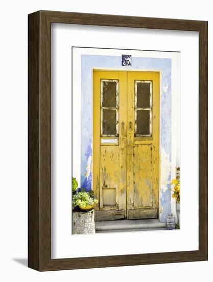 Welcome to Portugal Collection - Old Yellow Door-Philippe Hugonnard-Framed Photographic Print