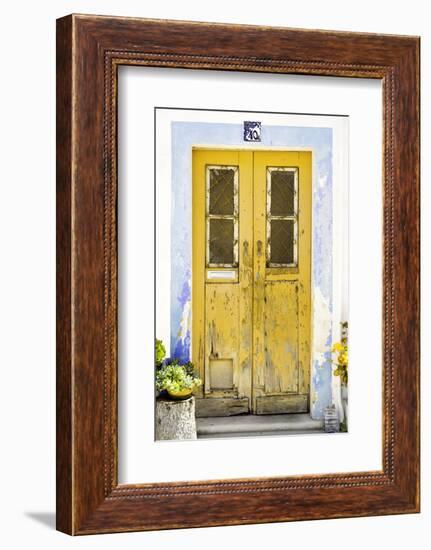 Welcome to Portugal Collection - Old Yellow Door-Philippe Hugonnard-Framed Photographic Print