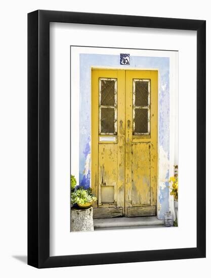 Welcome to Portugal Collection - Old Yellow Door-Philippe Hugonnard-Framed Photographic Print