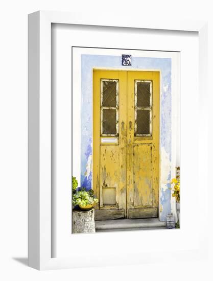 Welcome to Portugal Collection - Old Yellow Door-Philippe Hugonnard-Framed Photographic Print