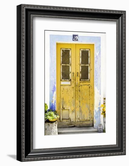 Welcome to Portugal Collection - Old Yellow Door-Philippe Hugonnard-Framed Photographic Print