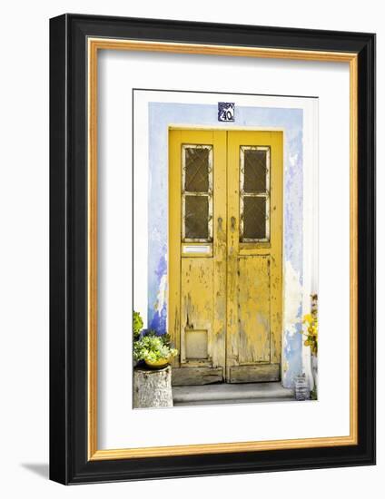 Welcome to Portugal Collection - Old Yellow Door-Philippe Hugonnard-Framed Photographic Print